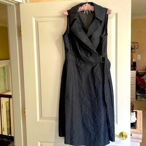 London Times dark blue denim dress size 14P